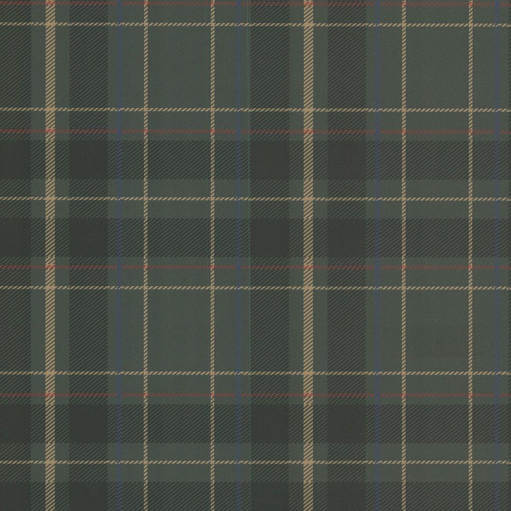 1000x1000 Fine Decor Caledonian Green Tartan Wallpaper FD21225. Wallpaper