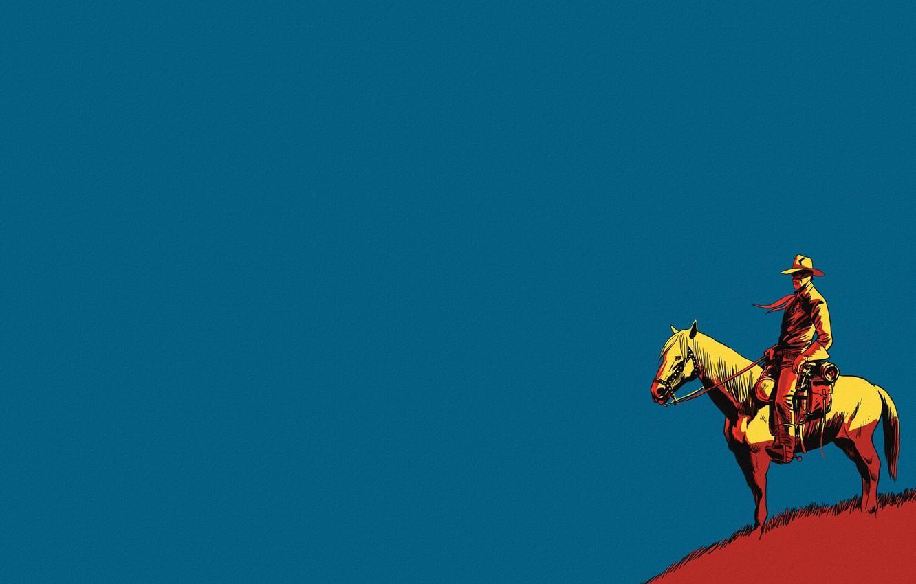 1332x850 Cowboy Minimalist Wallpaper