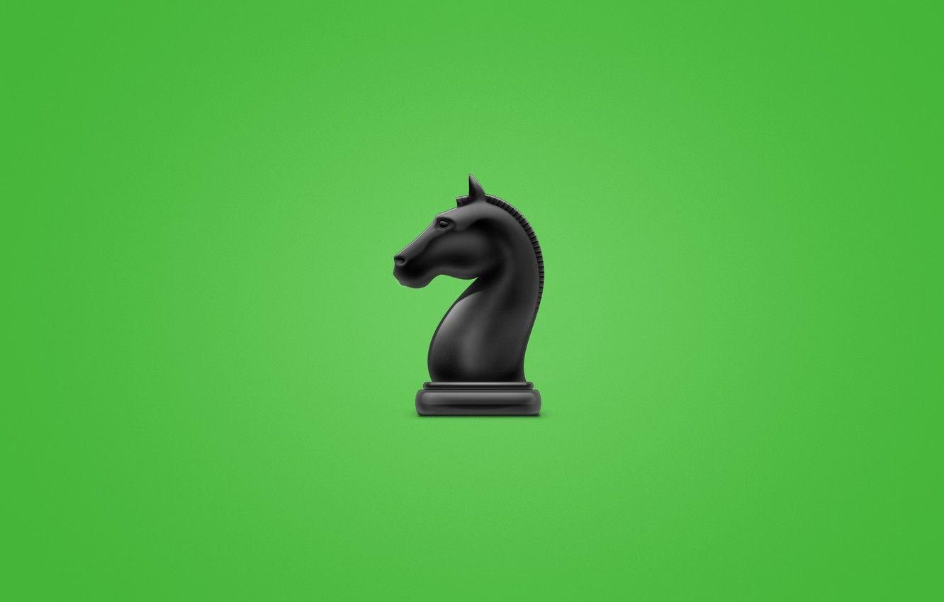 1332x850 Wallpaper horse, minimalism, chess, chess, horse, greenish