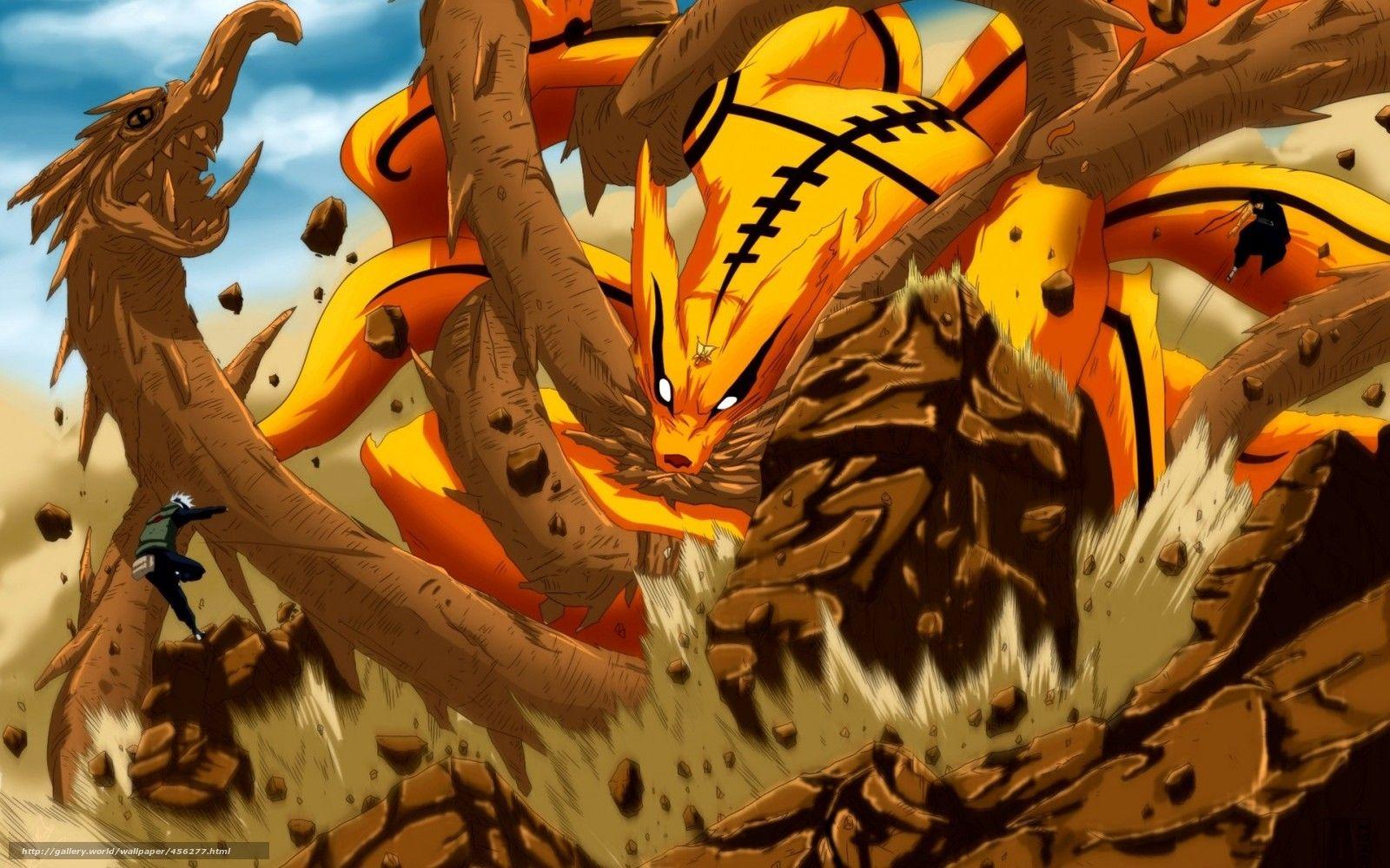 1600x1000 Naruto Shippuden Nine Tailed Fox Mode Vs Madara