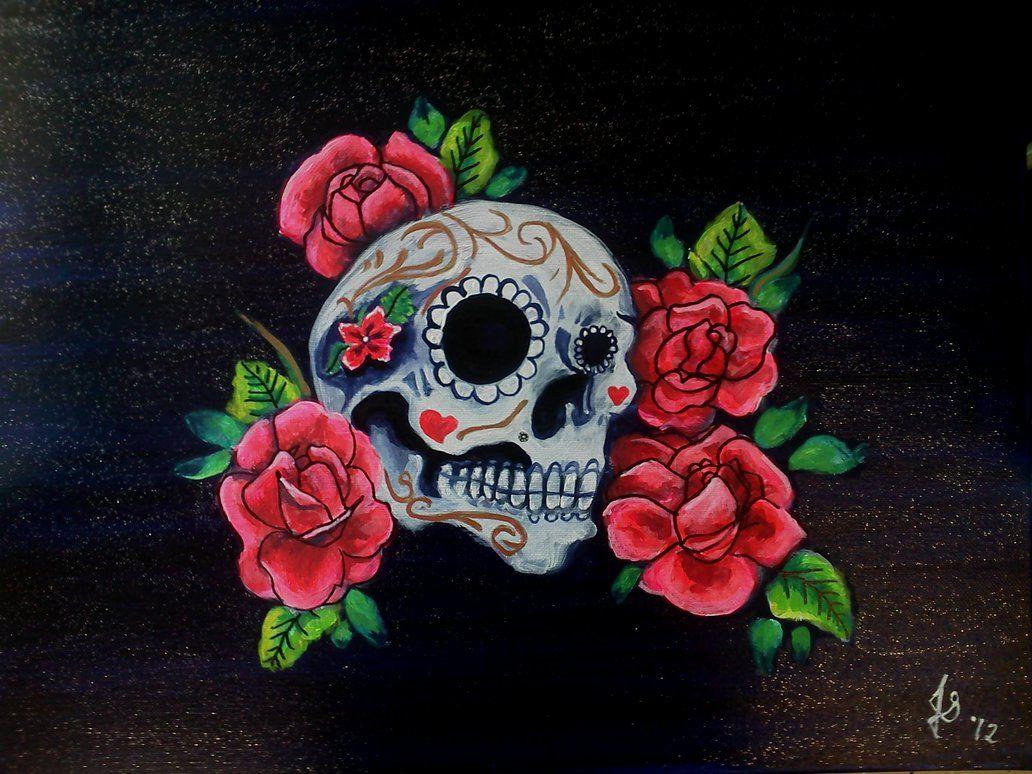 1032x774 Vampire Skulls With Roses