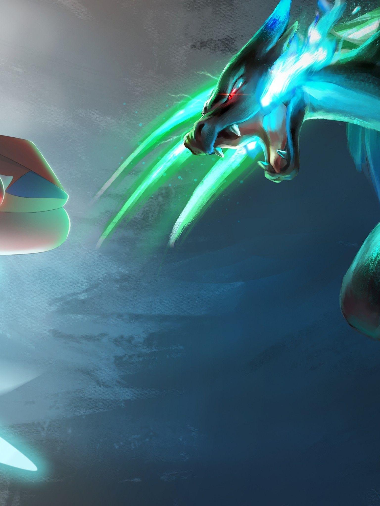 1536x2048 Download 1536x2048 Mega Charizard X, Greninja, Pokemon Xy, Battle Wallpaper for Apple iPad Mini, Apple IPad 4