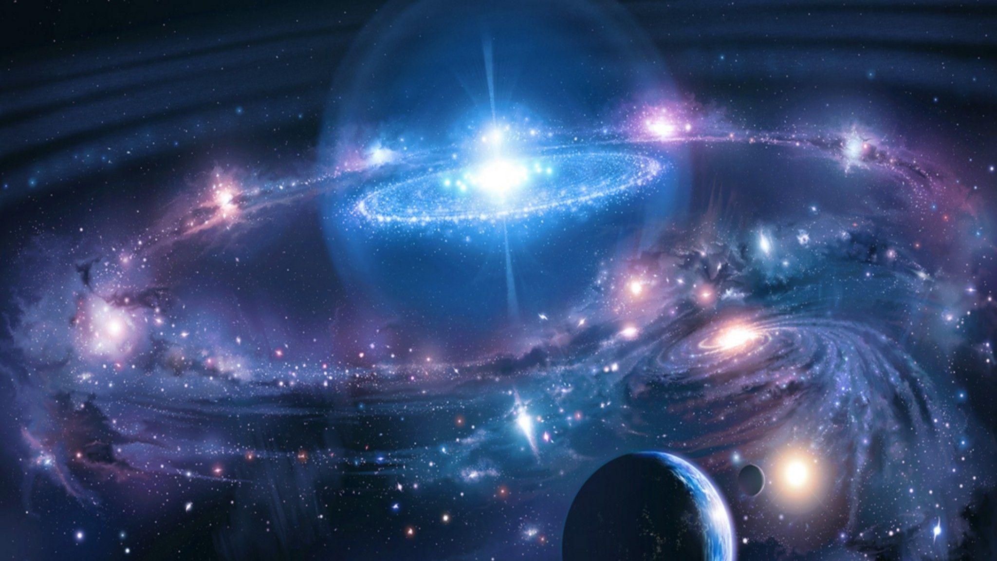 2048x1152 Download 2048x1152 Outer space stars galaxies planets wallpaper