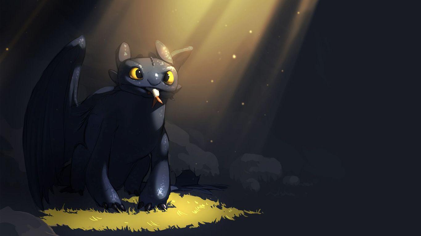 1365x768 Toothless Dragon Wallpaper, 0.05 Mb