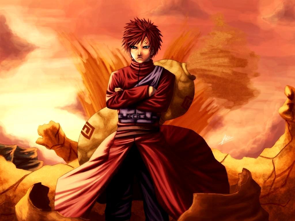 1024x768 Naruto Gaara Wallpaper