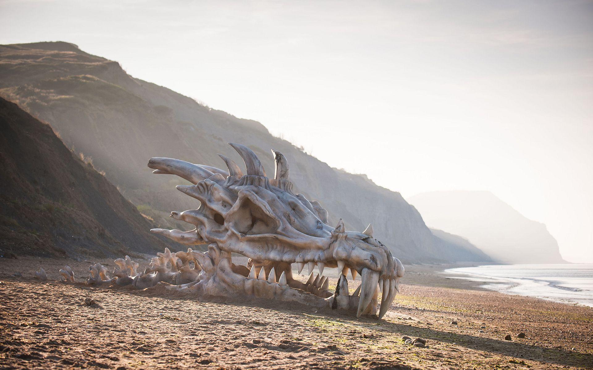 1920x1200 game, Of, Thrones, Dragon, Skull, Skeleton, Bones, Beach, Fantasy