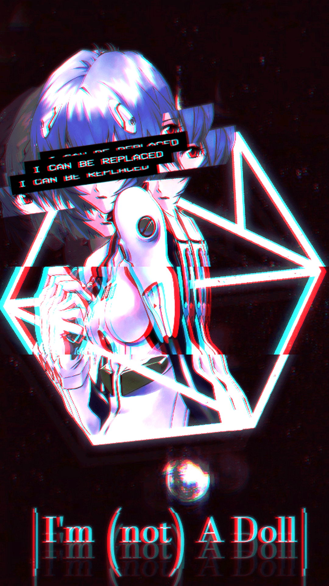 1080x1920 Phone wallpaper glitch, shift