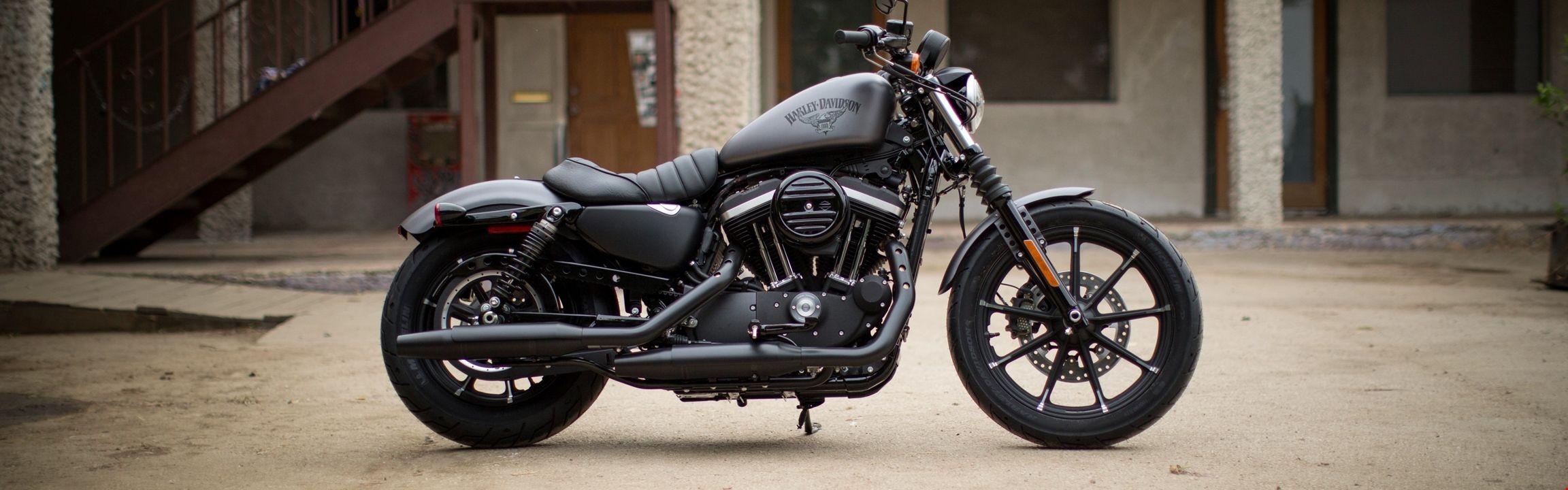 2304x720 4k Harley Davidson Iron black, bike year 2016 Background