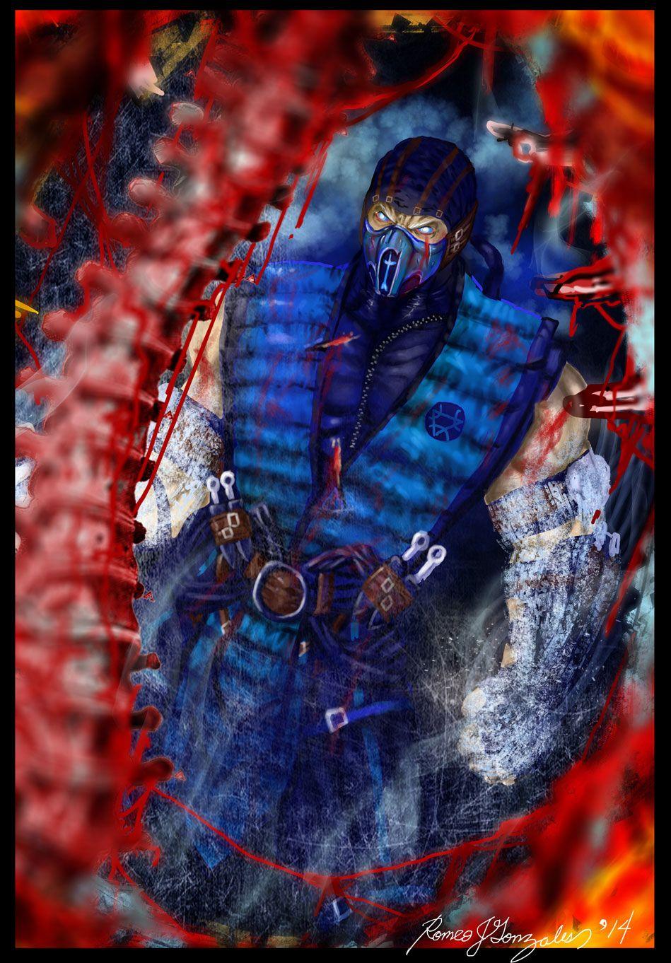 949x1362 Mortal Kombat X Wallpaper Subzero Hole In Chest Fatality Fanart