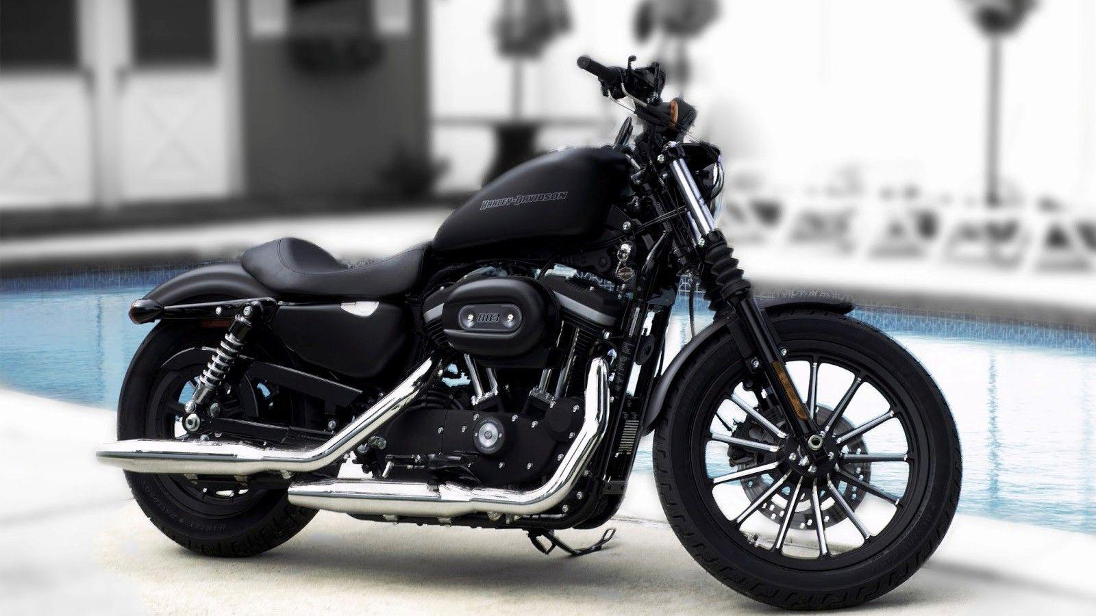 1600x900 Superb Harley Davidson Iron 883 Black Bike