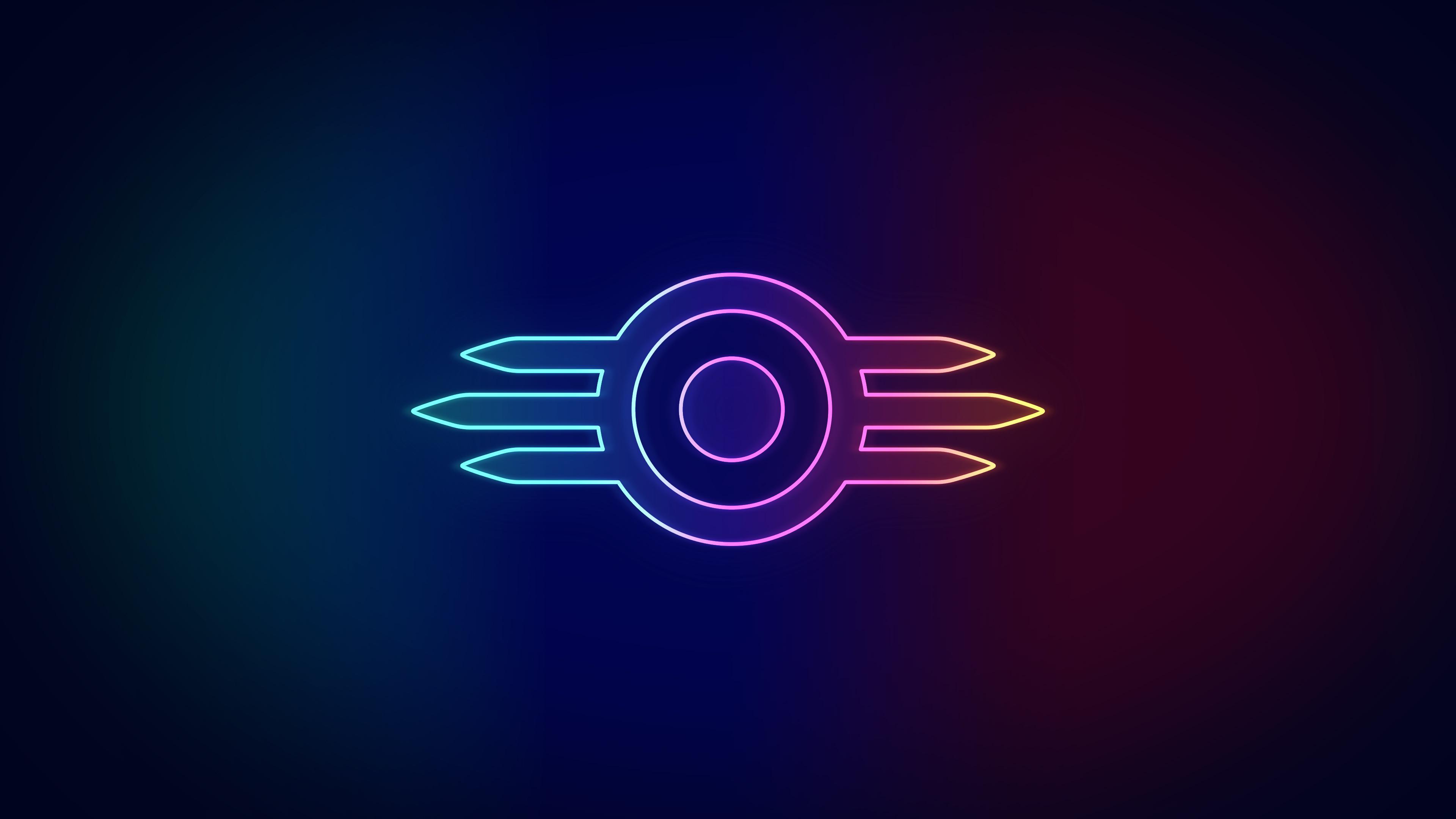 3840x2160 Neon Vault Tec Wallpaper [3840 X 2160]