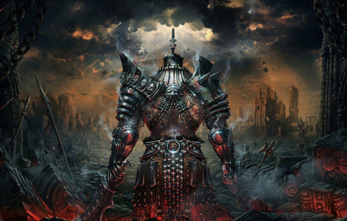 1332x850 Wallpaper The game, Warrior, Art, Art, Concept Art, Game Art, IRE