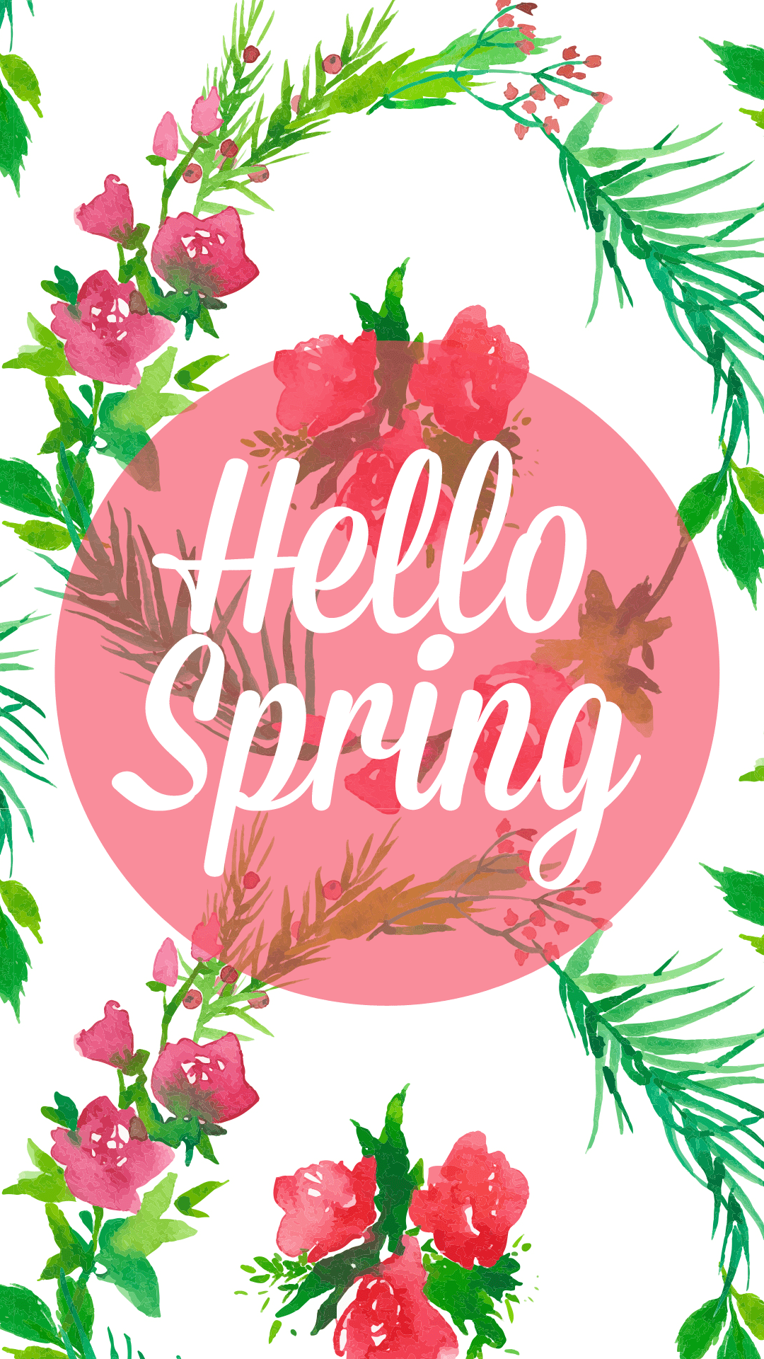 1080x1920 Hello Spring Wallpaper