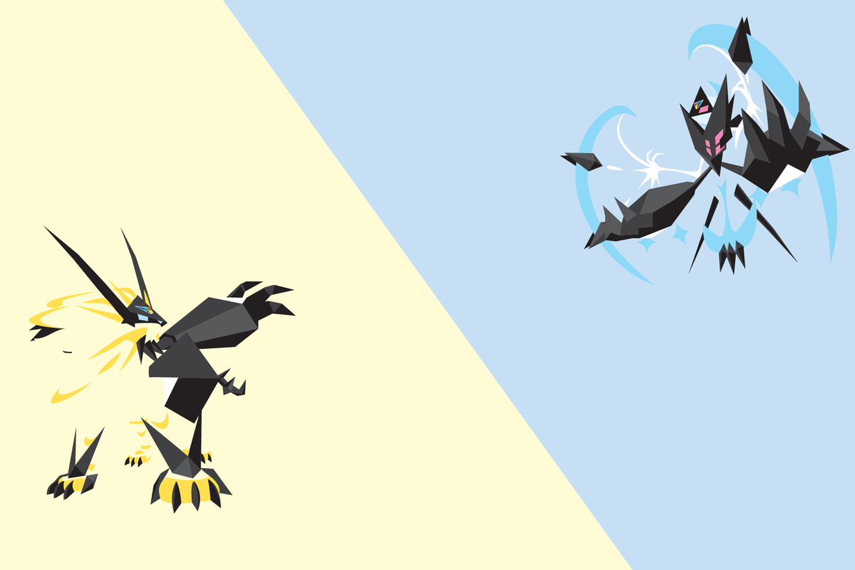 1200x800 Fanmade Pokémon Ultra Sun and Ultra Moon wallpaper made with Solgaleo and Lunala's alternate forms. Pokémon Blog