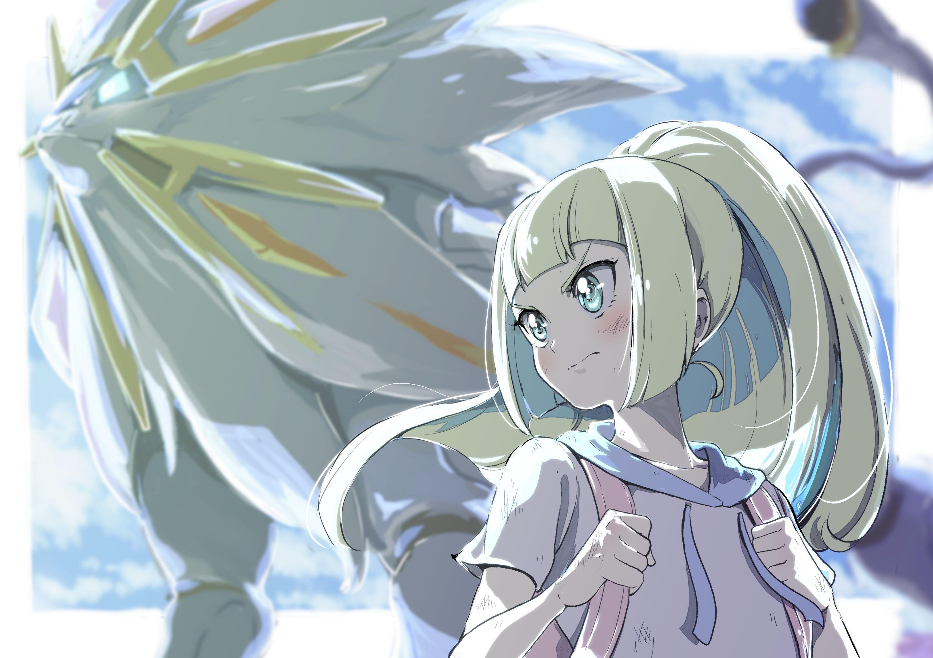 3010x2125 Download 3010x2125 Pokemon, Lillie, Solgaleo, Blonde Wallpaper