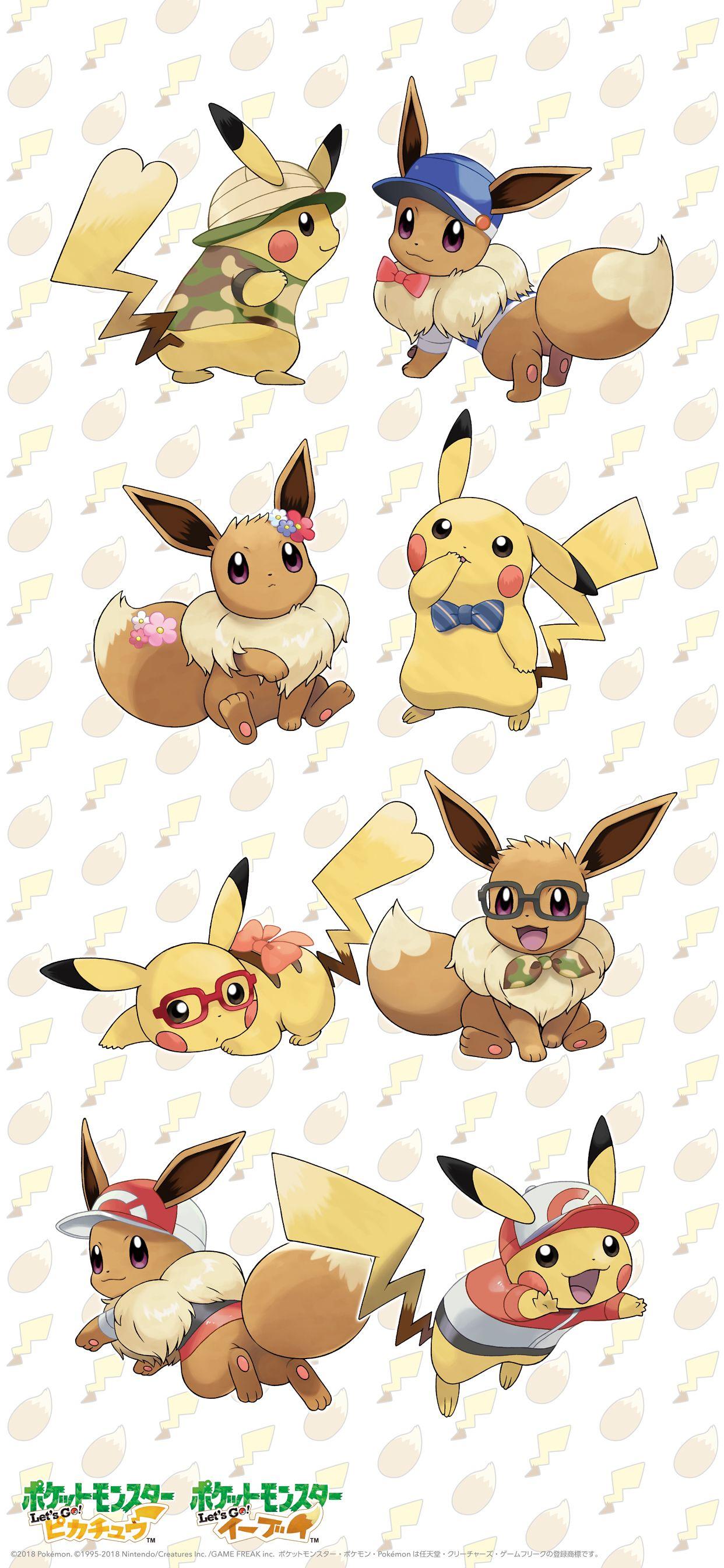 1242x2688 Download This Pokemon Let's GO Pikachu Eevee Wallpaper For Your PC