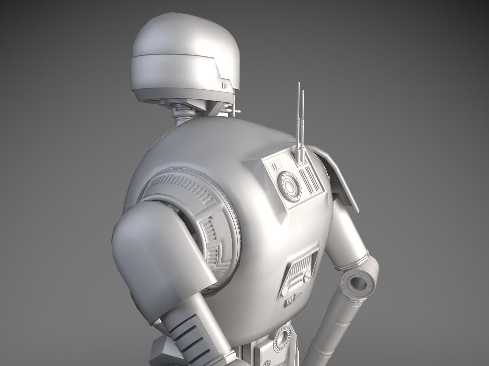 1600x1200 Star Wars K 2SO Droid 3D Model