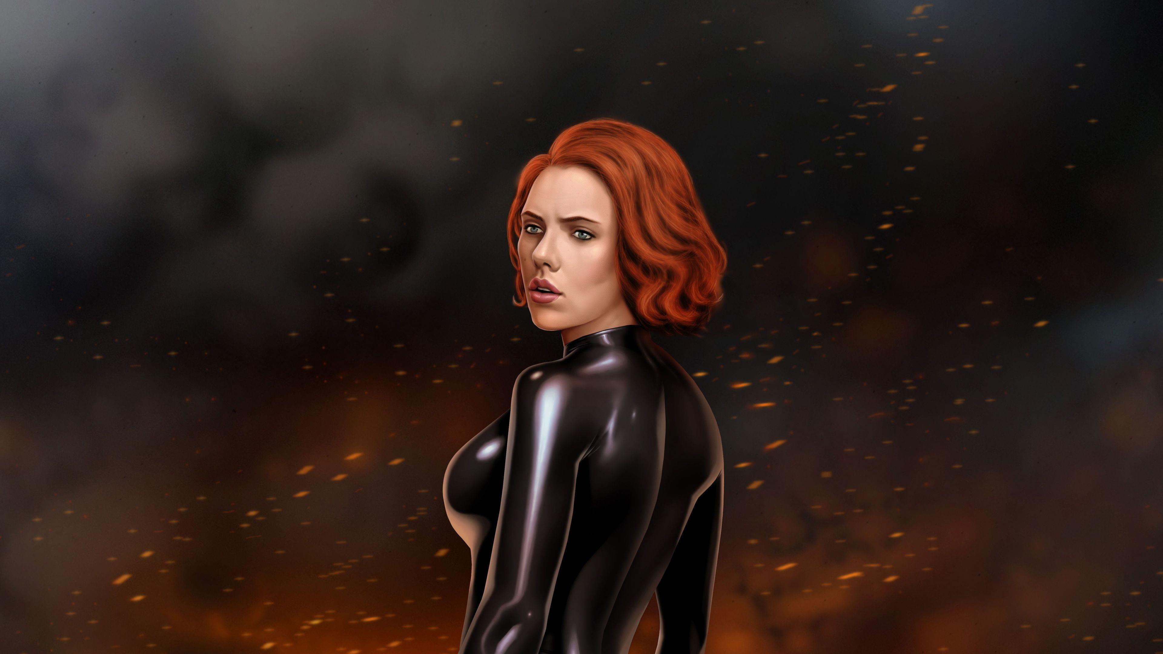 3840x2160 Wallpaper 4k Black Widow Digital Artwork 4k 4k Wallpaper, 5k