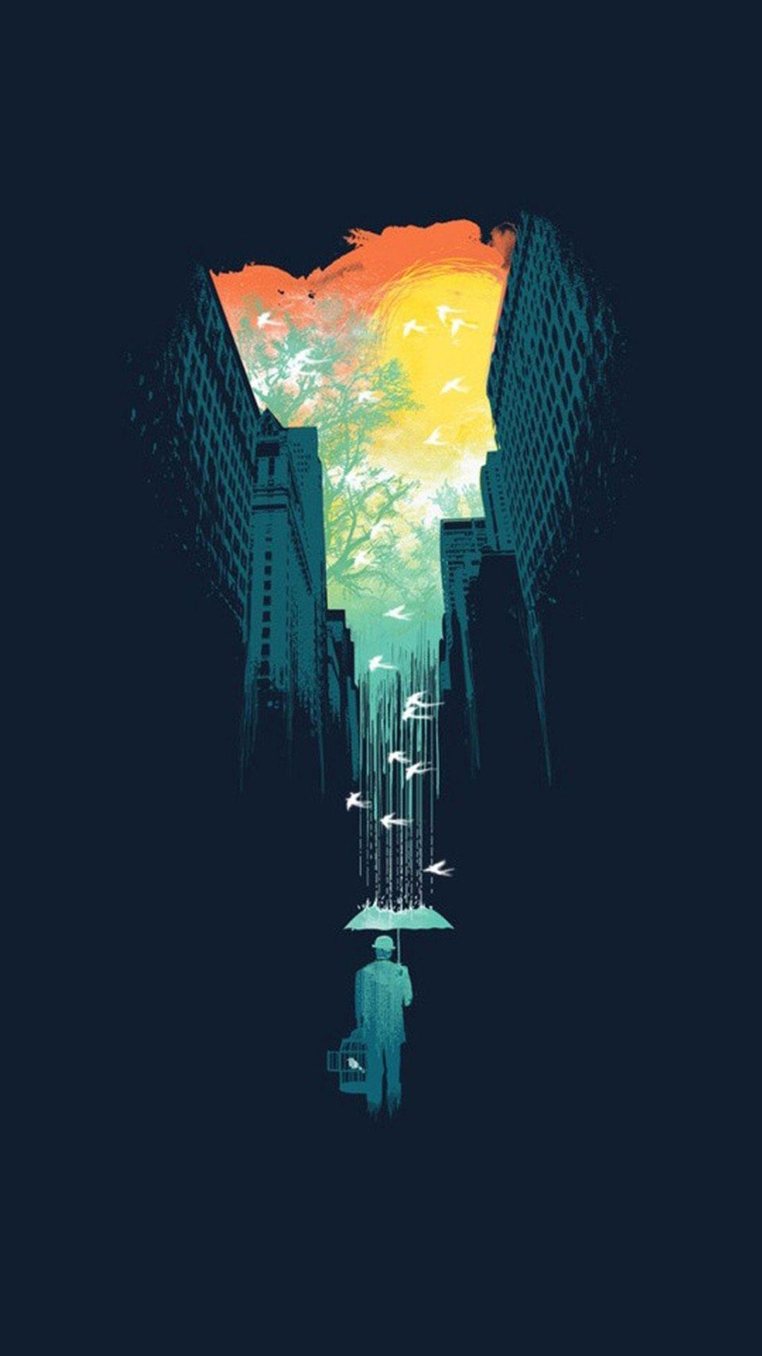 1080x1920 Abstract Wallpaper For Mobile City Digital Artwork