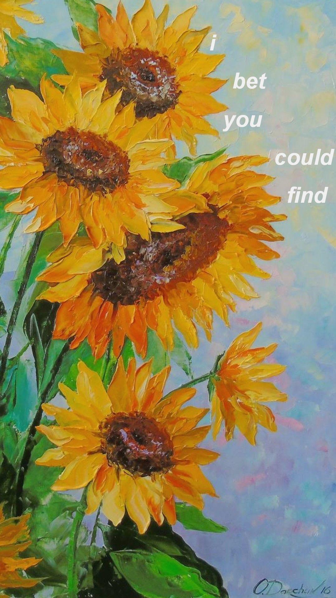 1080x1920 Yellow Aesthetic Sunflowers HD Wallpaper Desktop