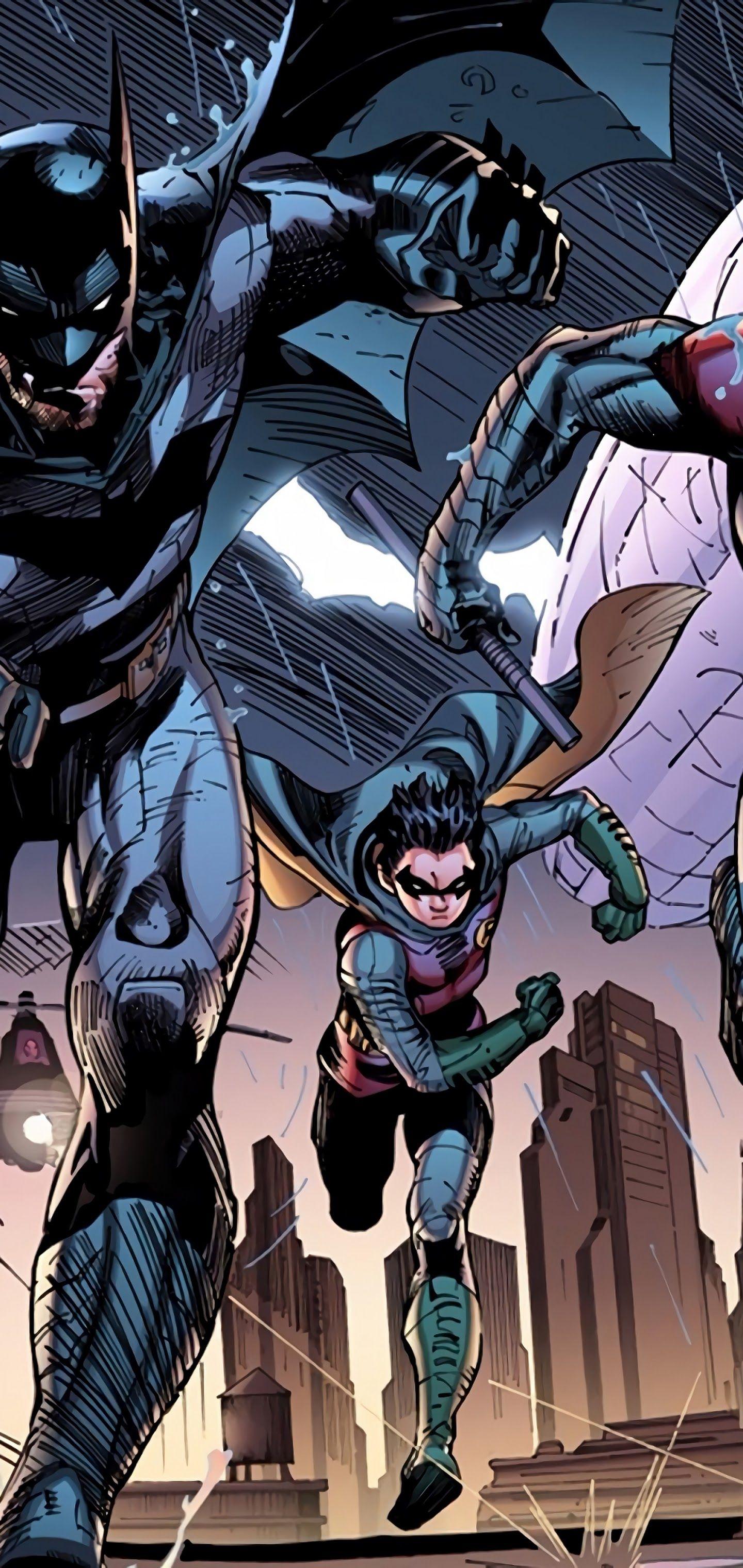 1440x3040 Batman Nightwing Robin 4K Wallpaper