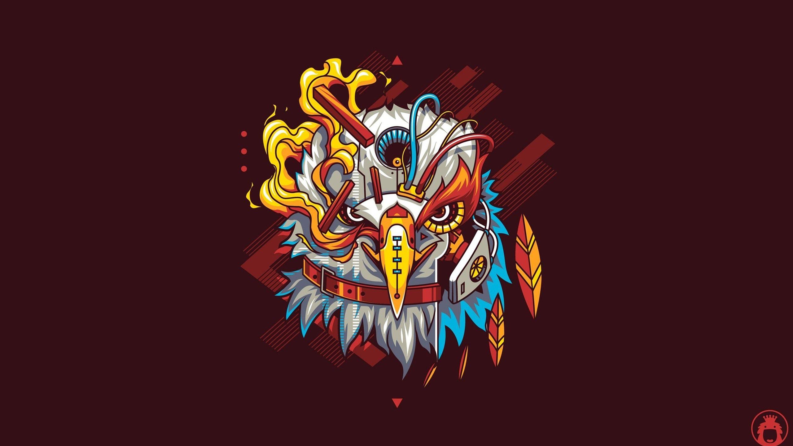 2560x1440 Wallpaper Eagle, robot, art picture 2560x1440 QHD Picture, Image