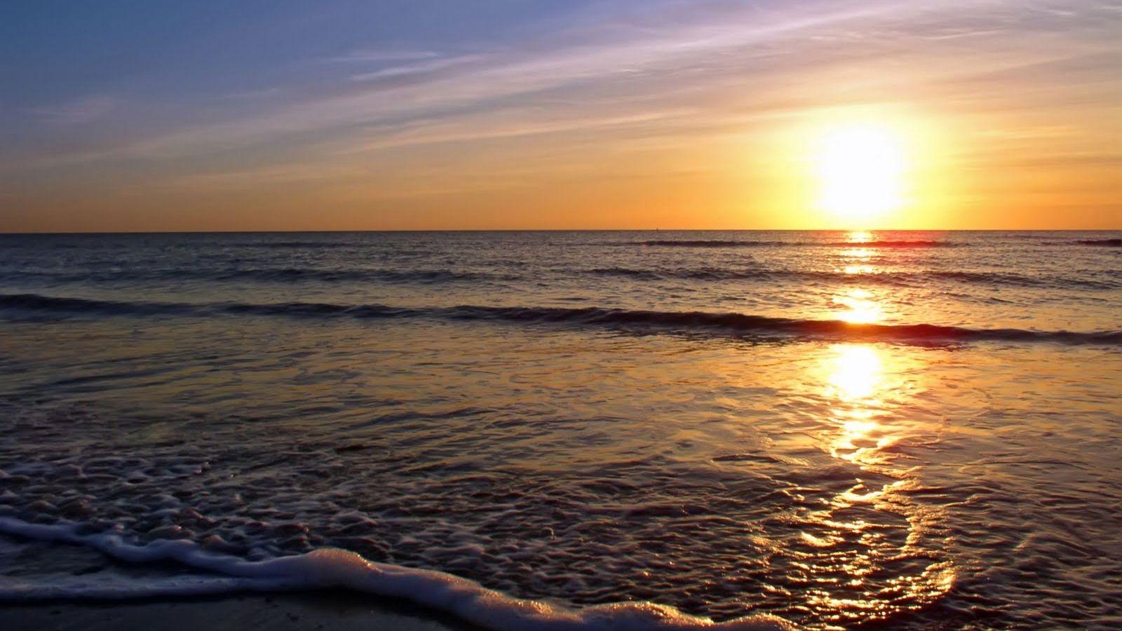 1600x900 Free download Japan Sunset Beach Wallpaper for Desktop
