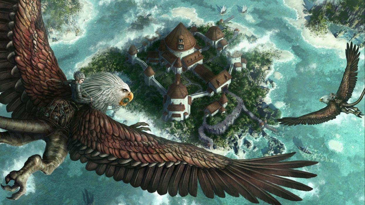 1245x700 Fantasy bird art artistic creature eagle wallpaperx1440