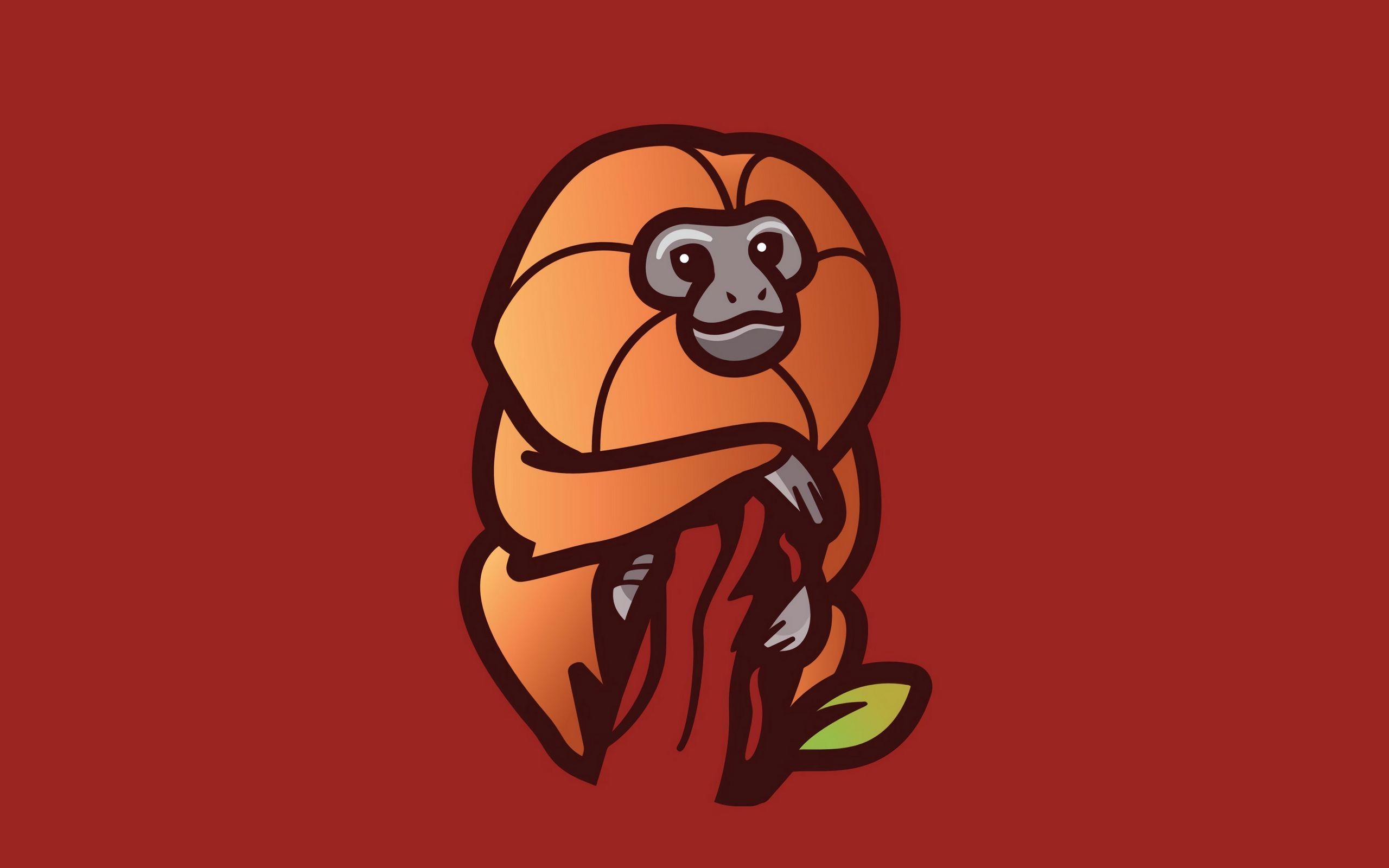 2560x1600 Download wallpaper 2560x1600 monkey, branch, art, vector