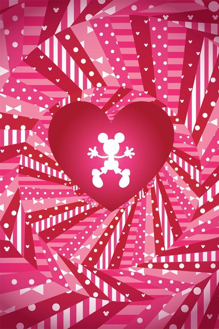 736x1107 Mickey Mouse Valentine's Day Wallpaper