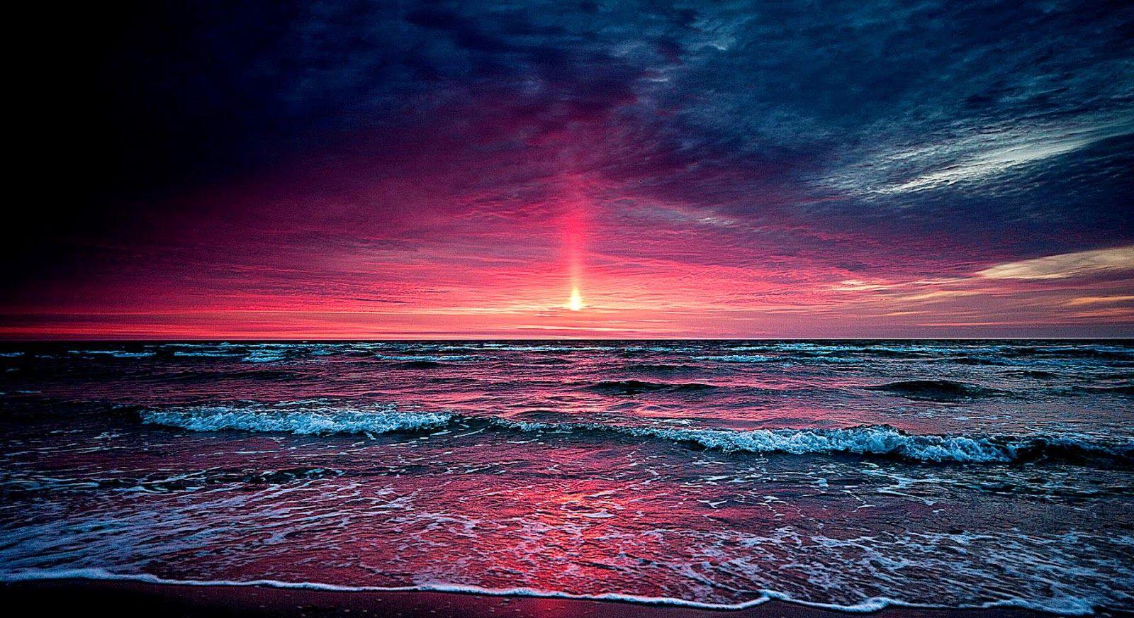 Purple Beach Sunset Wallpapers Top Free Purple Beach Sunset Backgrounds Wallpaperaccess
