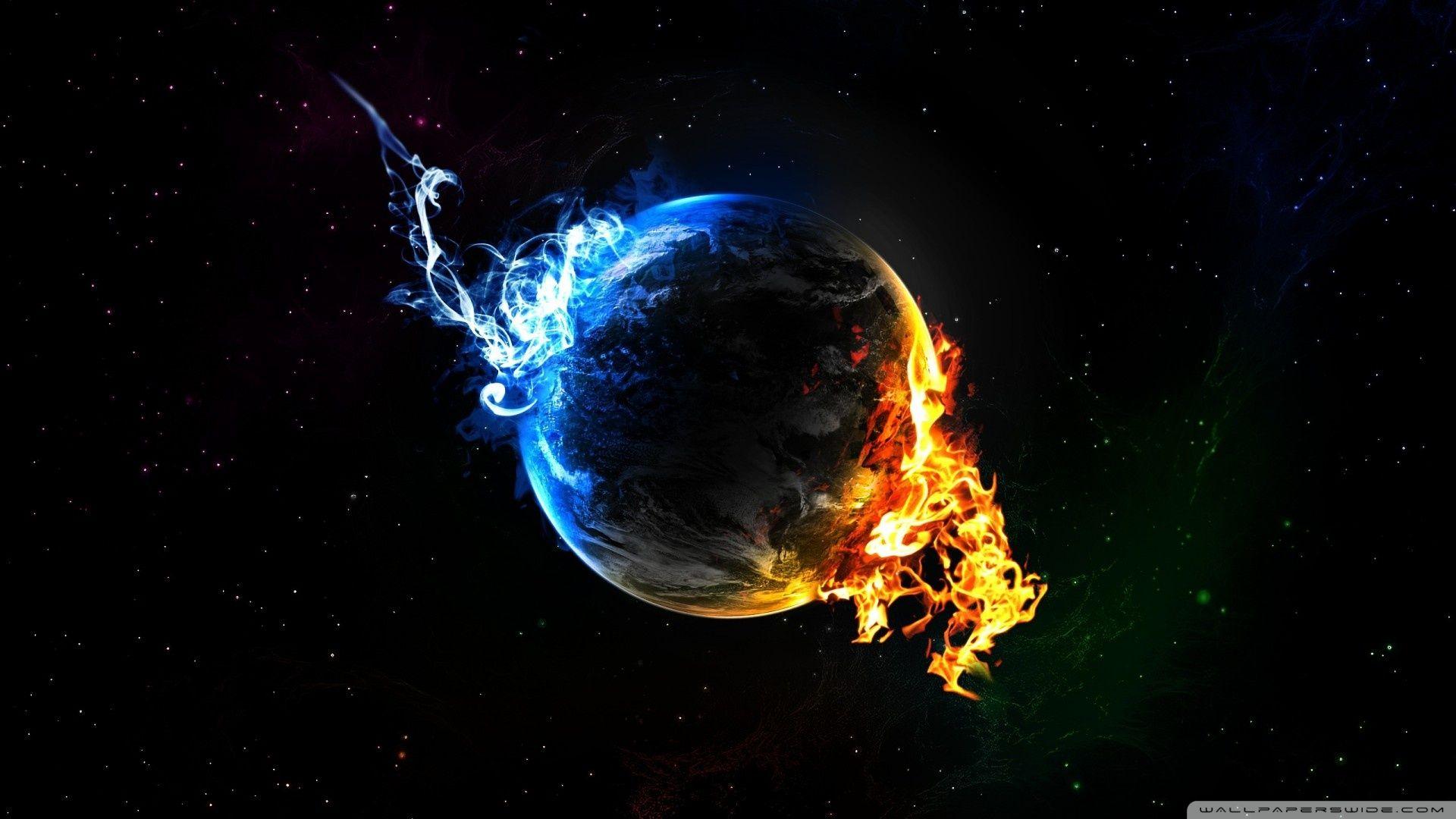 1920x1080 Ice vs Fire Ultra HD Desktop Background Wallpaper for 4K UHD TV