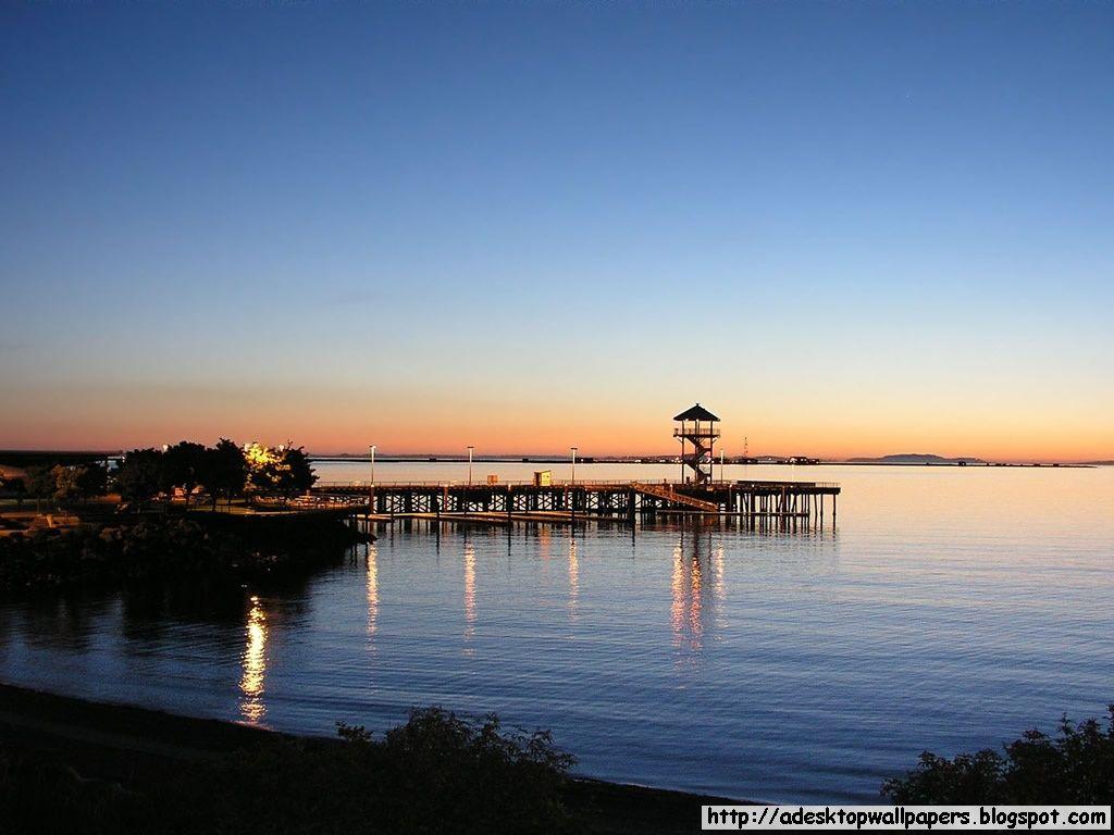 1024x768 Sunset Beach Desktop Wallpaper
