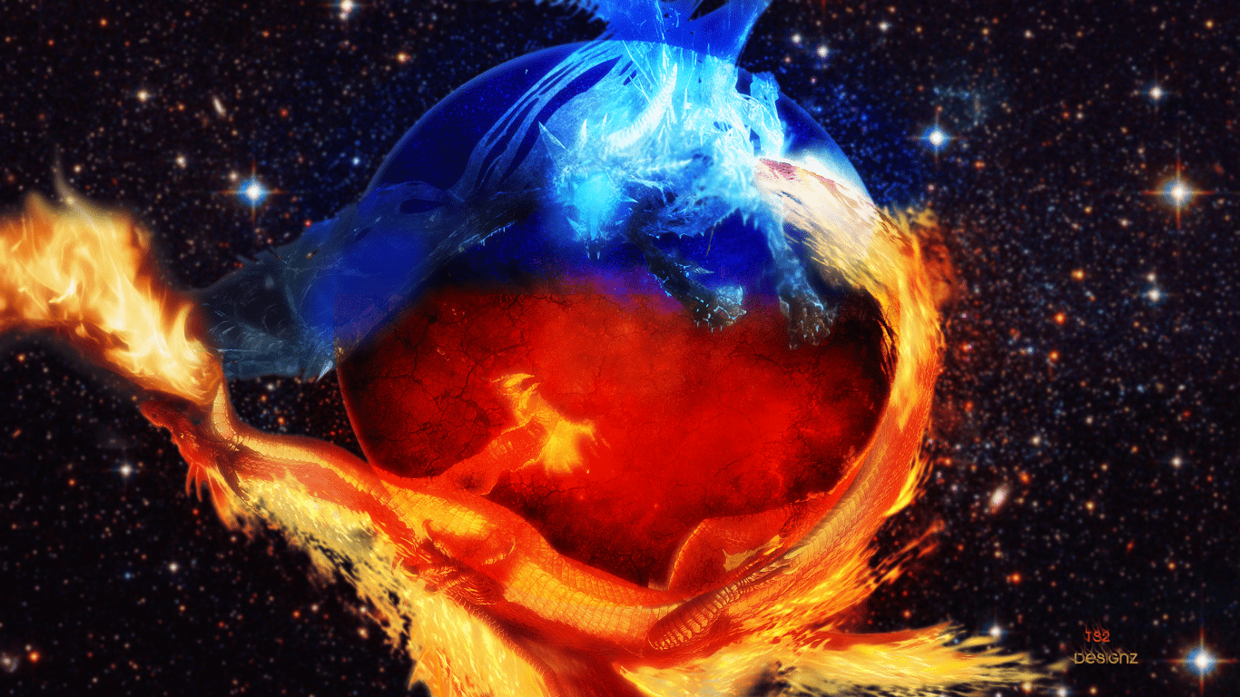 1366x768 Ice N Fire Wallpaper. Nice Wallpaper