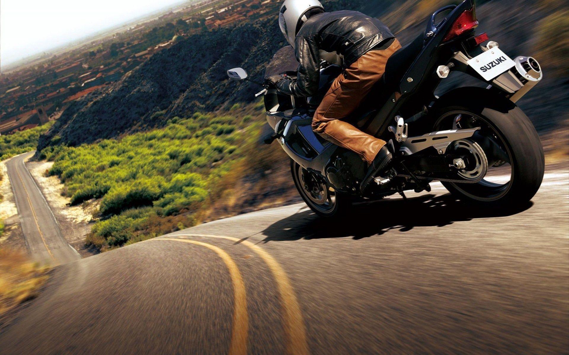 1920x1200 Wallpaper Suzuki GSX1250FA, motorbike, bike, road, hill, suzuki