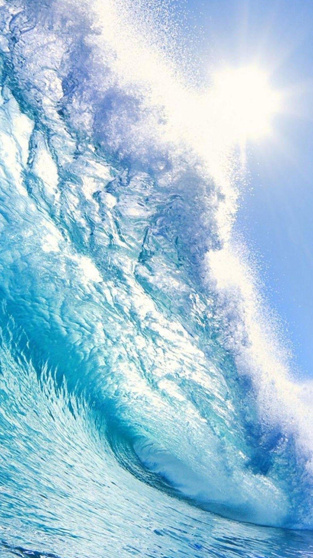 1080x1920 Blue wave beach htc one wallpaper, free and easy to download