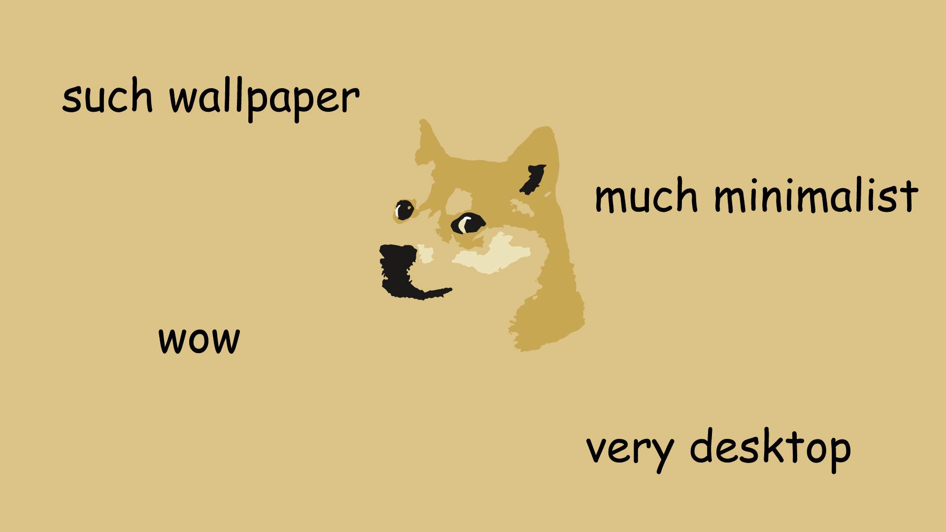 1920x1080 Minimalistic Doge - Meme Wallpaper Desktop - HD