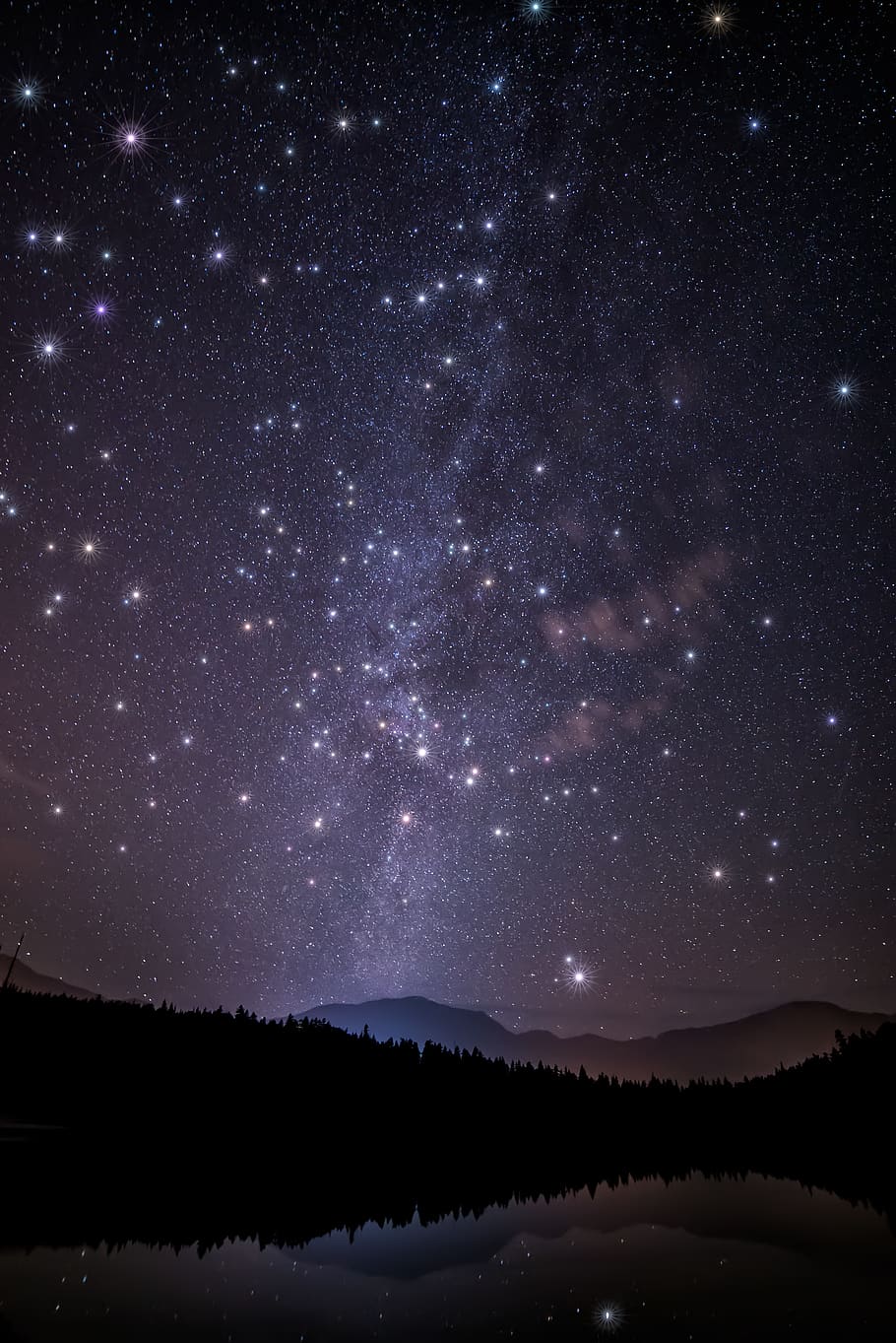 910x1363 HD wallpaper: Scenic View Of Night Sky With Stars, 4k wallpaper, astrology