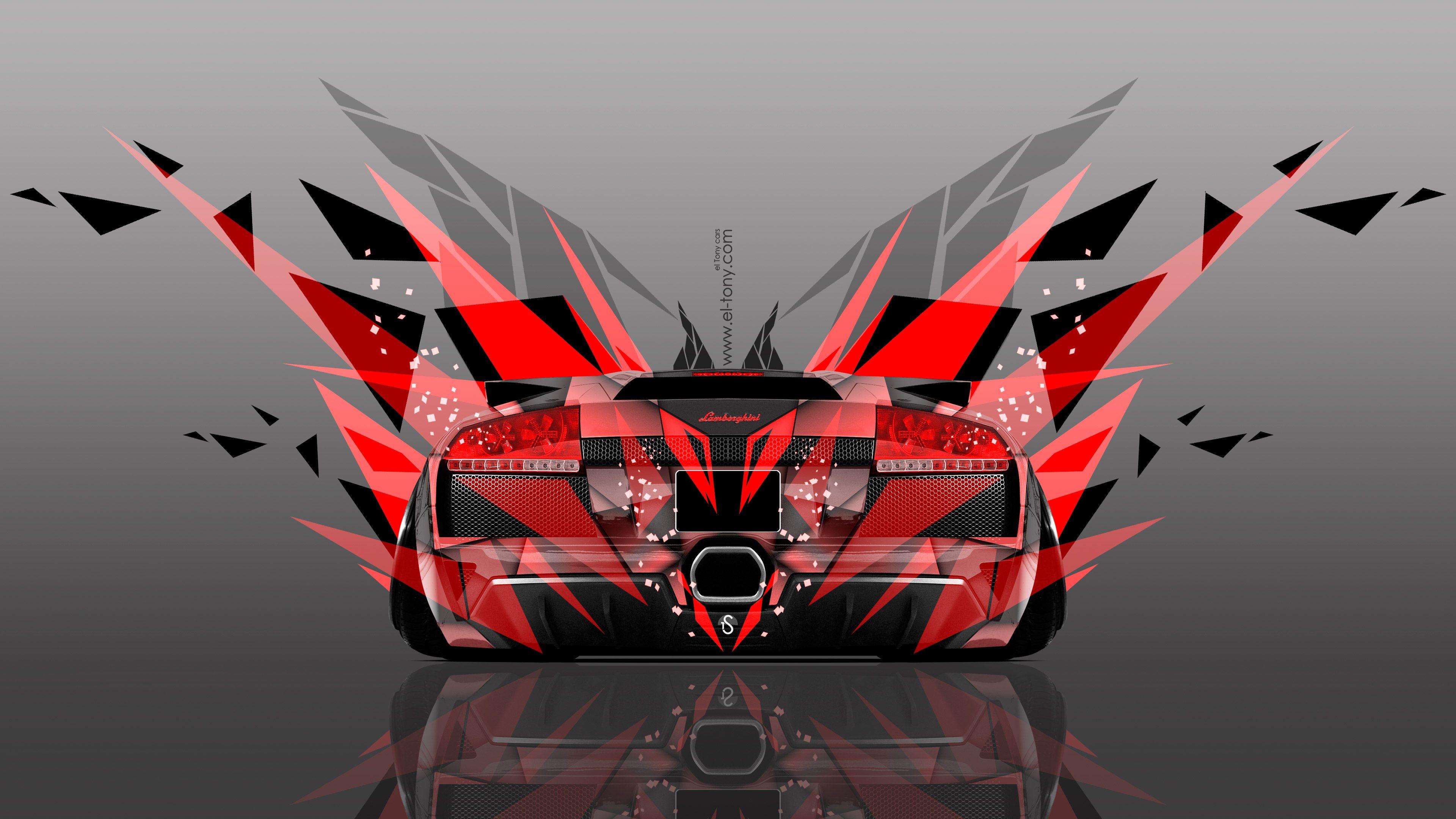 3840x2160 4K Lamborghini Murcielago Back Abstract Transformer Car 2014