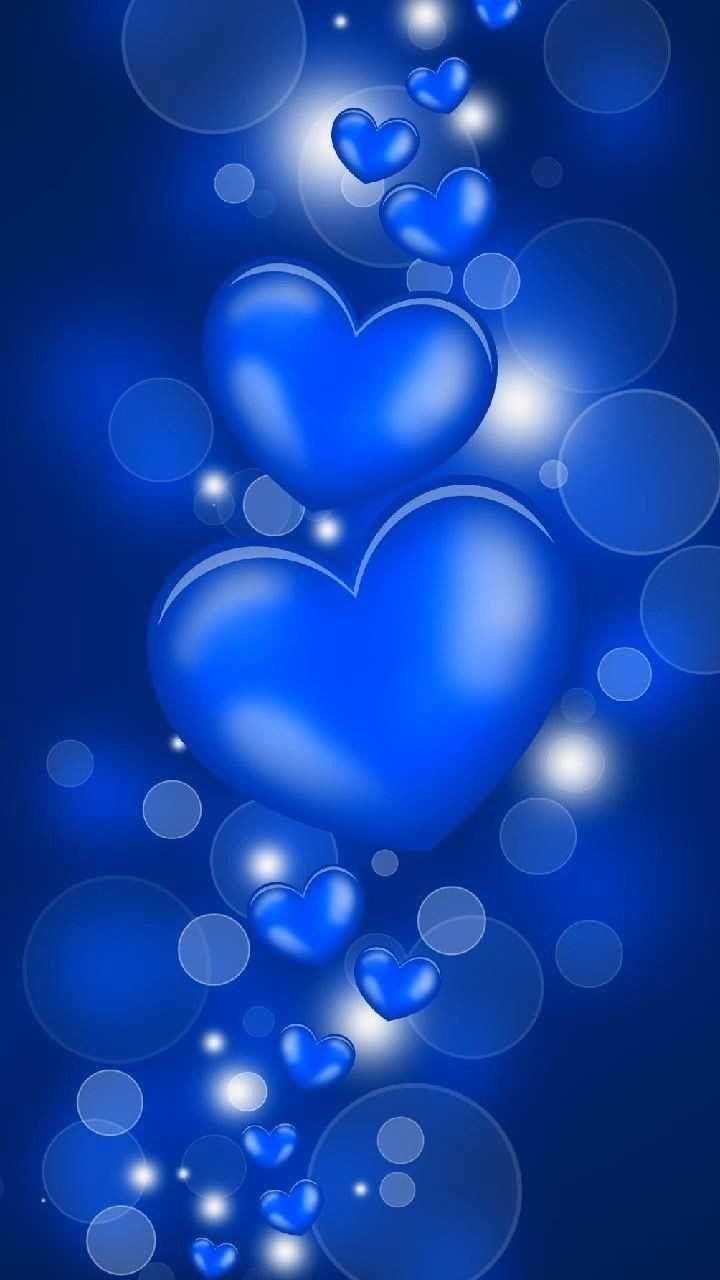 720x1280 Royal Blue Blue Heart Wallpaper