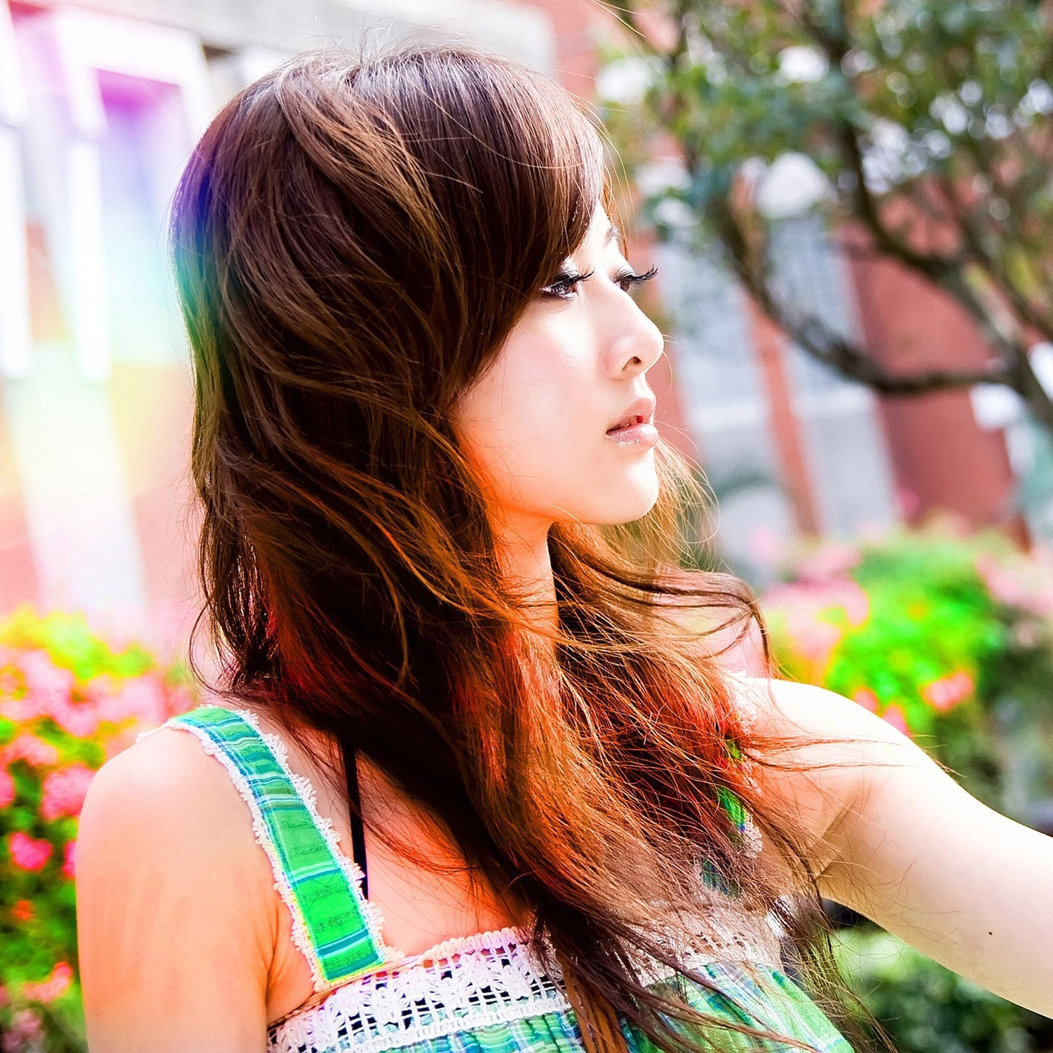 2048x2048 Sweet Asia Girl iPad Air Wallpaper Free Download