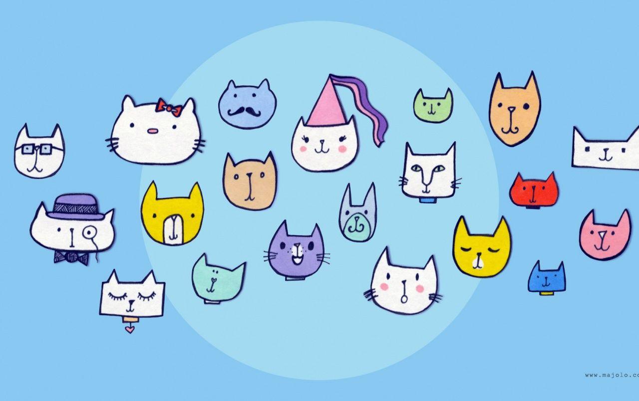 1280x804 Happy cats wallpaper. Happy cats