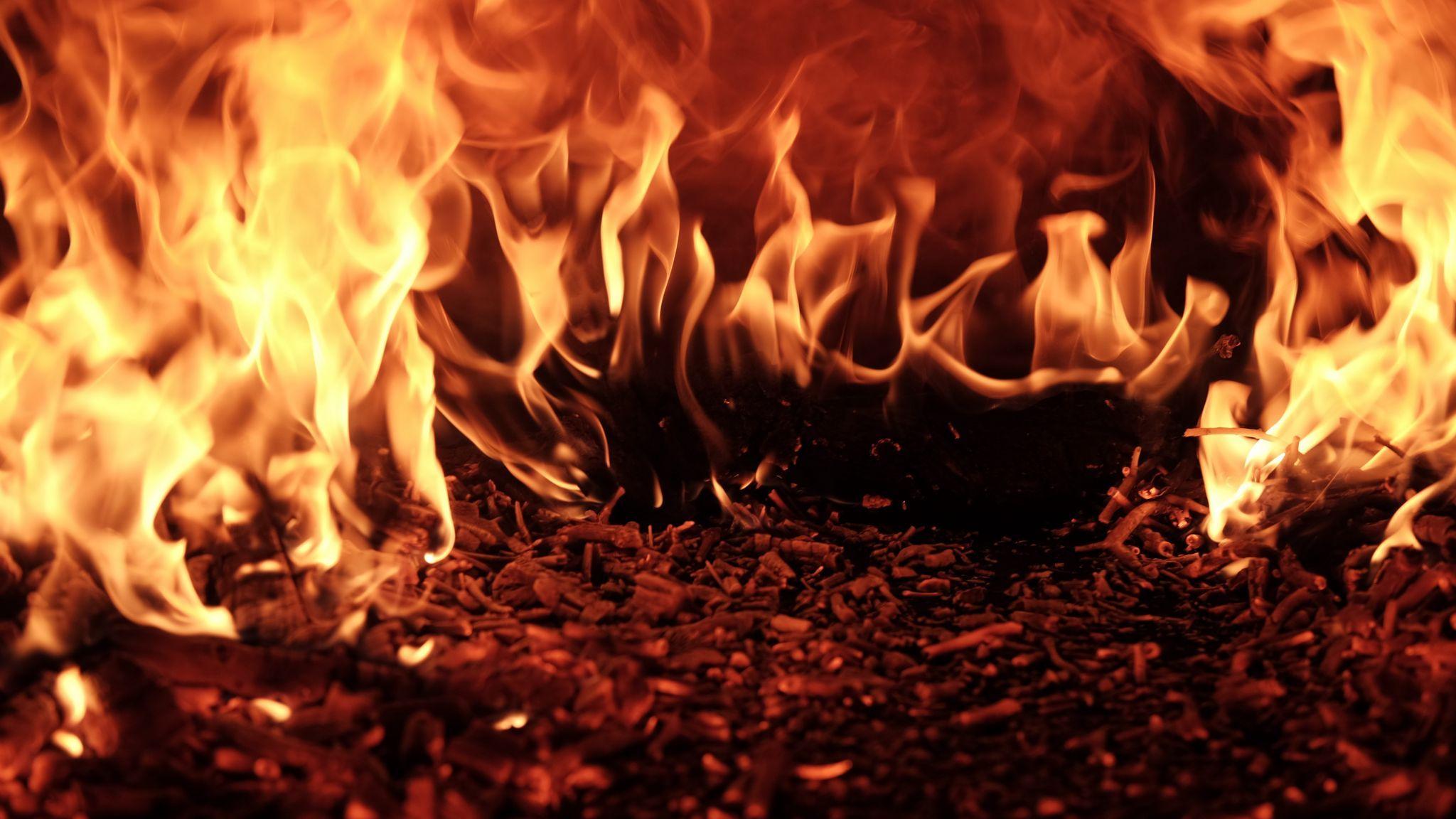 2048x1152 Download wallpaper 2048x1152 fire, flame, ash ultrawide monitor HD background
