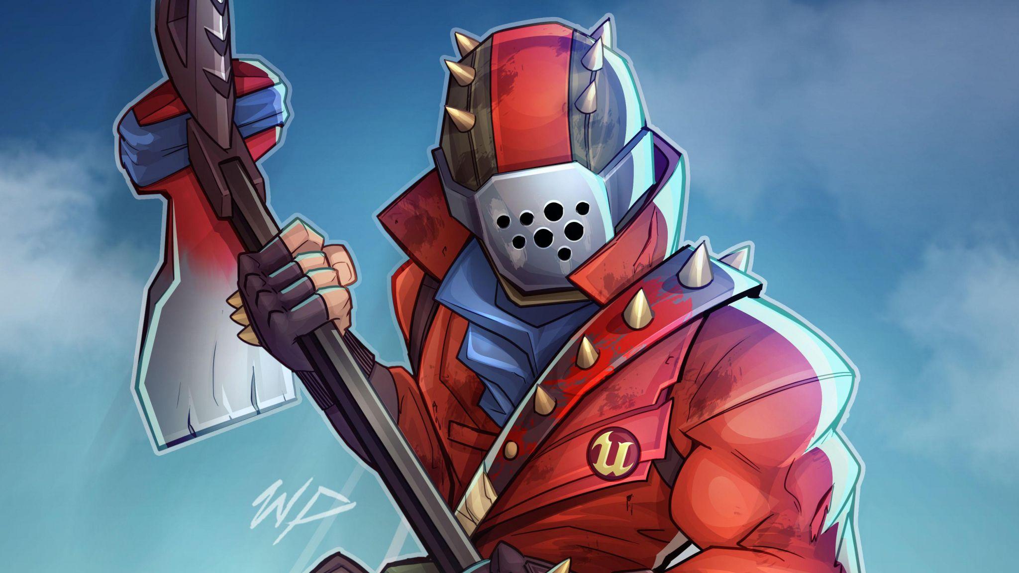 2048x1152 Download 2048x1152 wallpaper fortnite, video game, fan art, dual