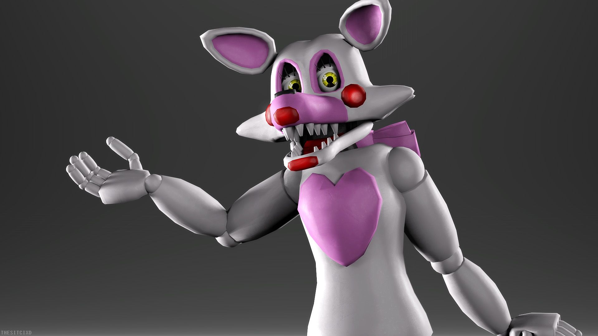 1920x1080 Foxy In Ash Background Five Nights at Freddy's Sister Location HD FNAF Wallpaper