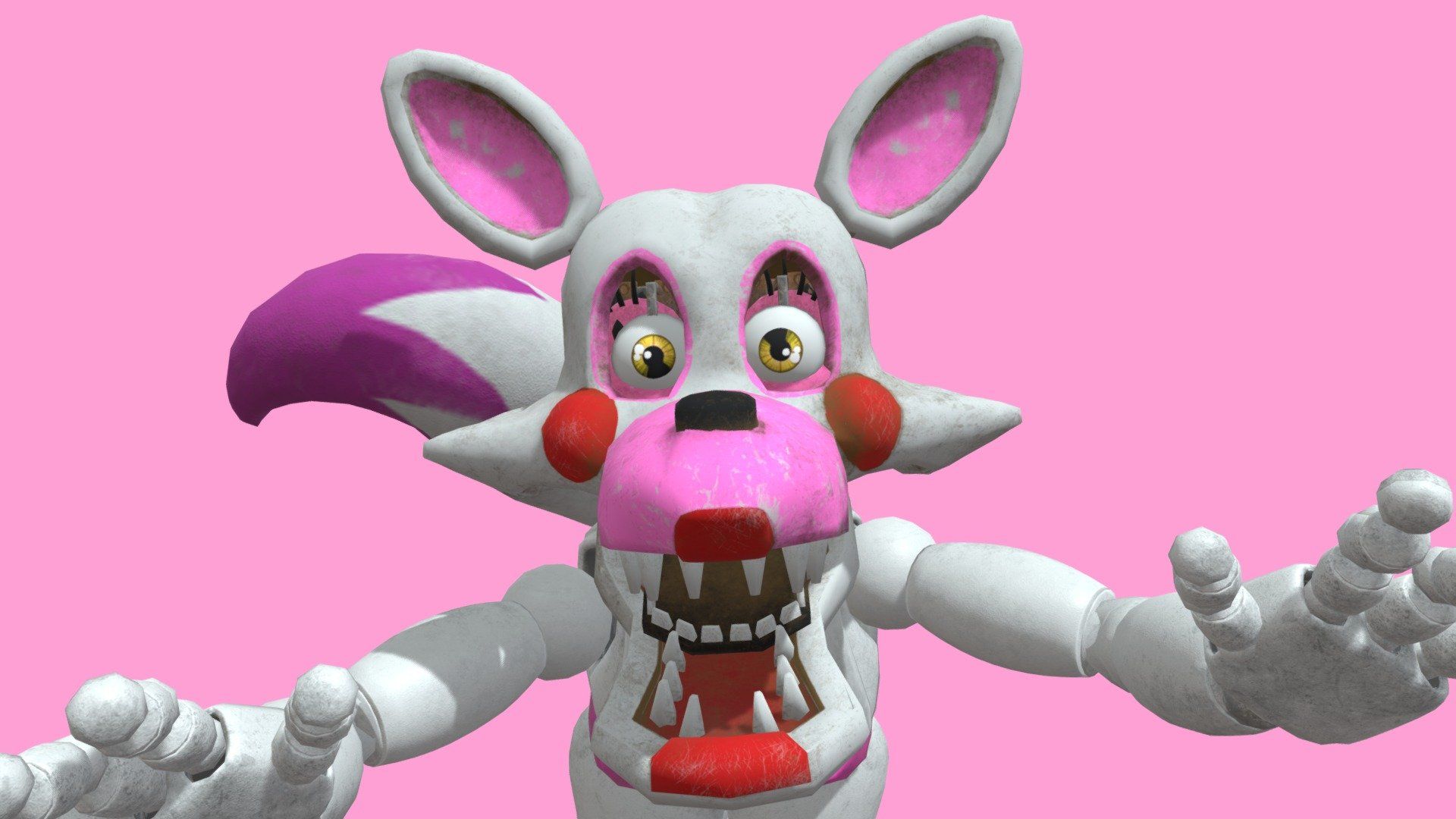1920x1080 Fixed Mangle / Toy Foxy model by Ominator_Modeler [4c76256]