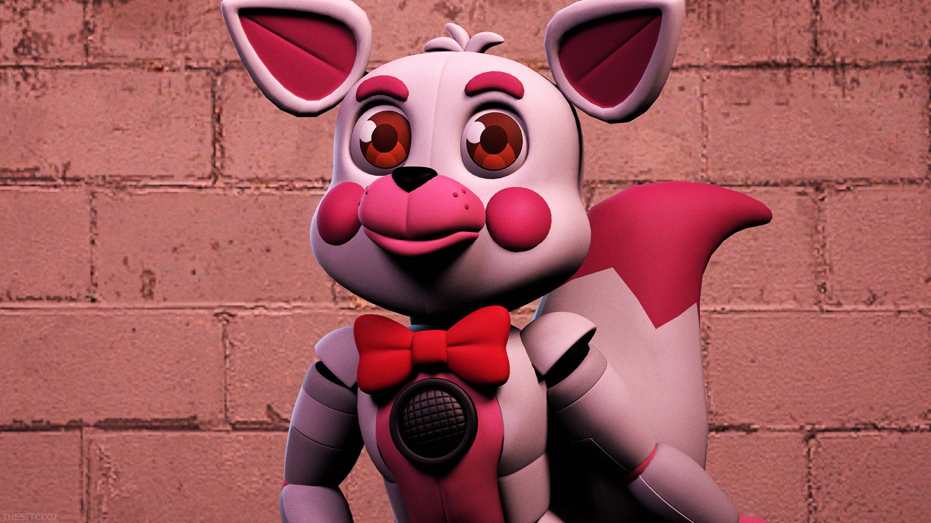 1920x1080 F. Foxy In Wall Background Five Nights at Freddy's Sister Location HD FNAF Wallpaper