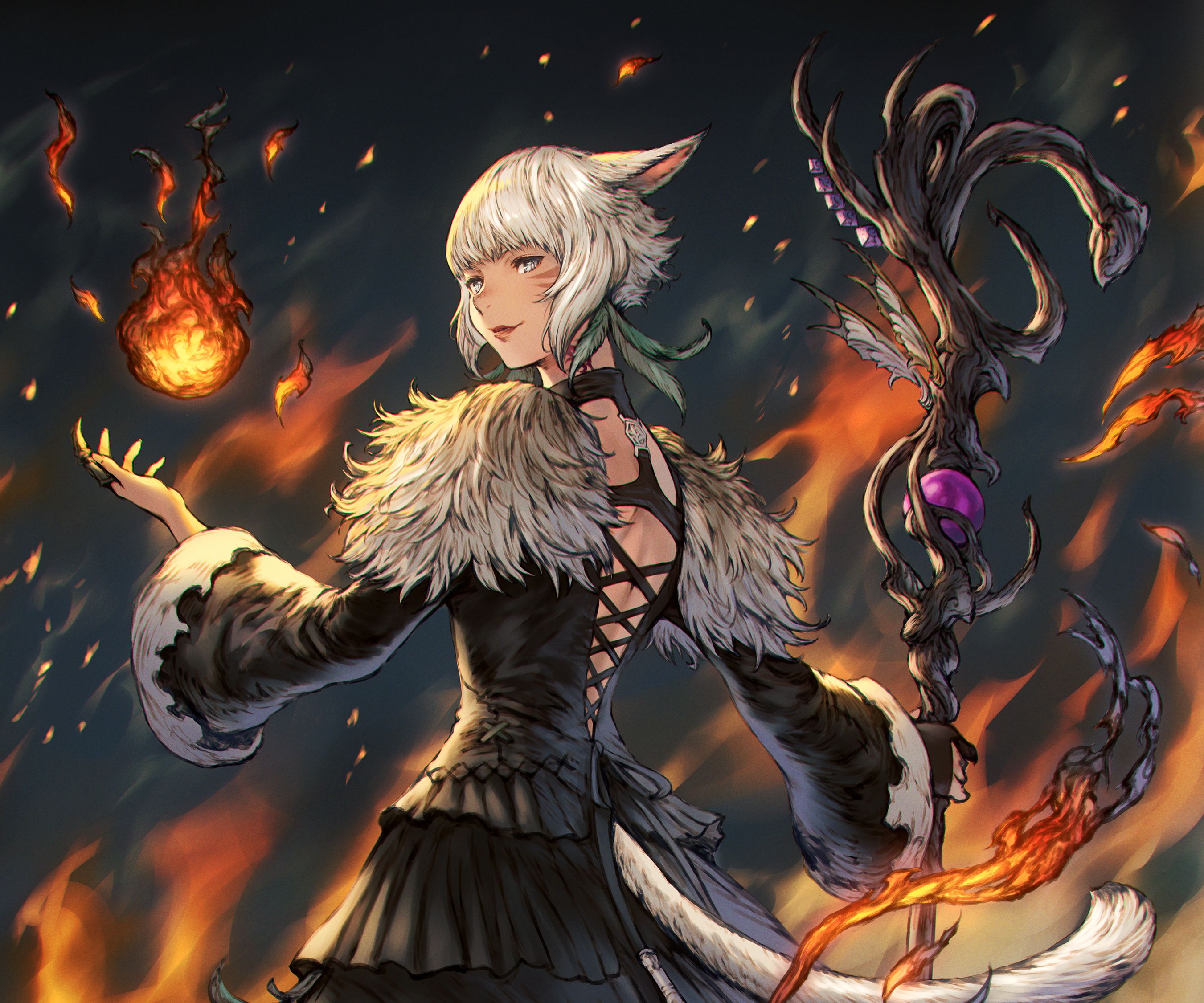 2702x2252 Download Y'shtola Rhul Video Game Final Fantasy XIV HD Wallpaper