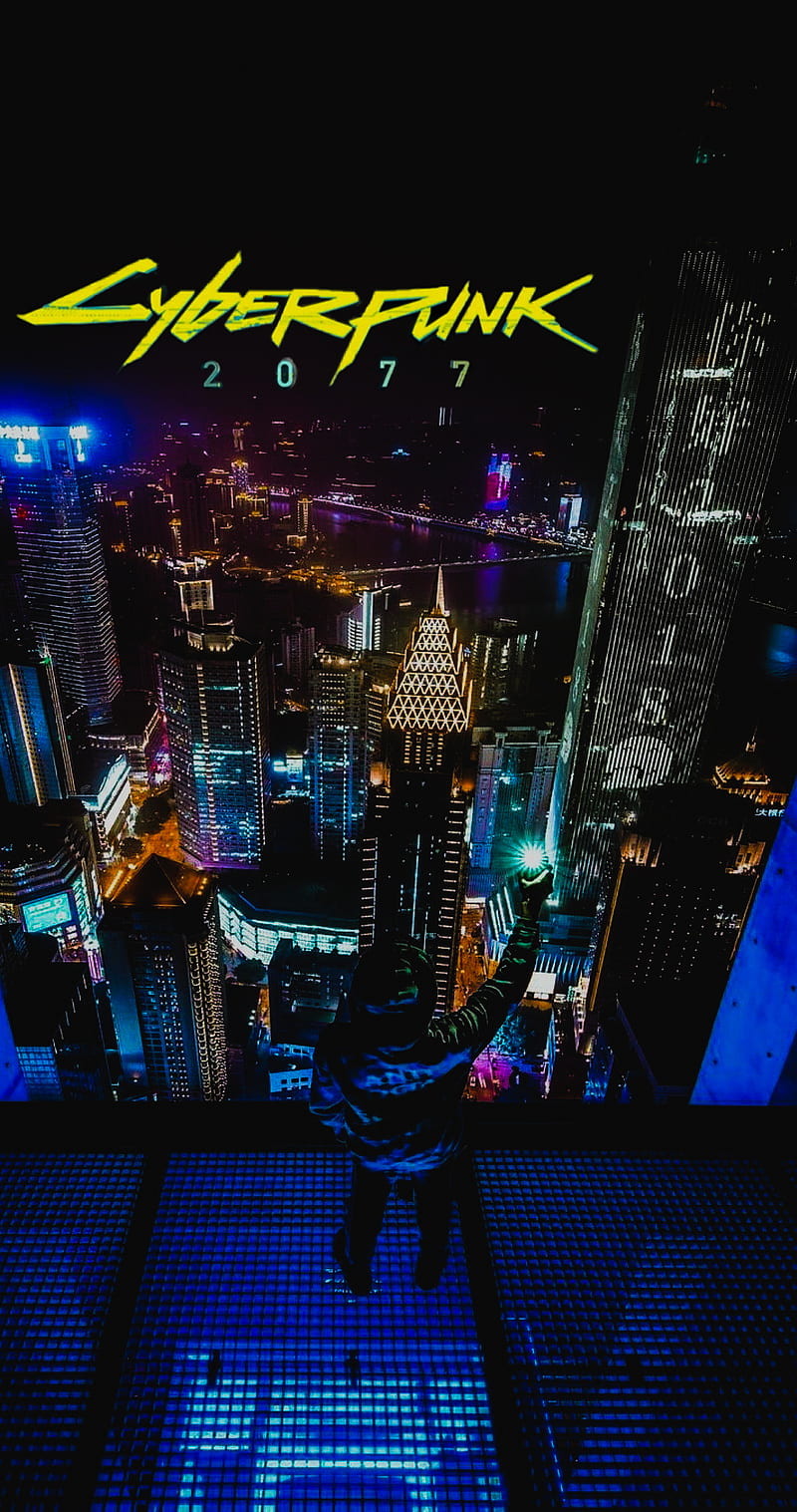 800x1517 Cyberpunk black, city, mass, night, party, pure, robot, thunder, veil, HD phone wallpaper