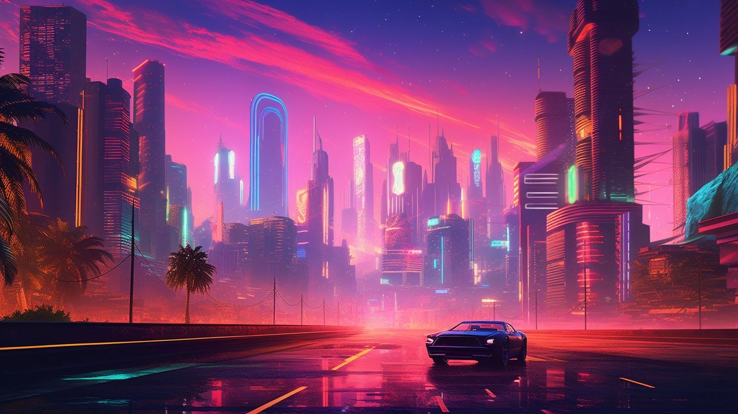 1456x816 Desktop Wallpaper. Desktop Background. Cyberpunk. City. Car. Futuristic. Gaming. Laptop Wallpaperp 1440p 4k